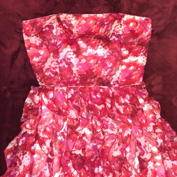 White House Black Market Floral Chiffon Dress - Picture 4 of 7